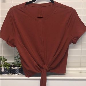 Lululemon short sleeve tie front top